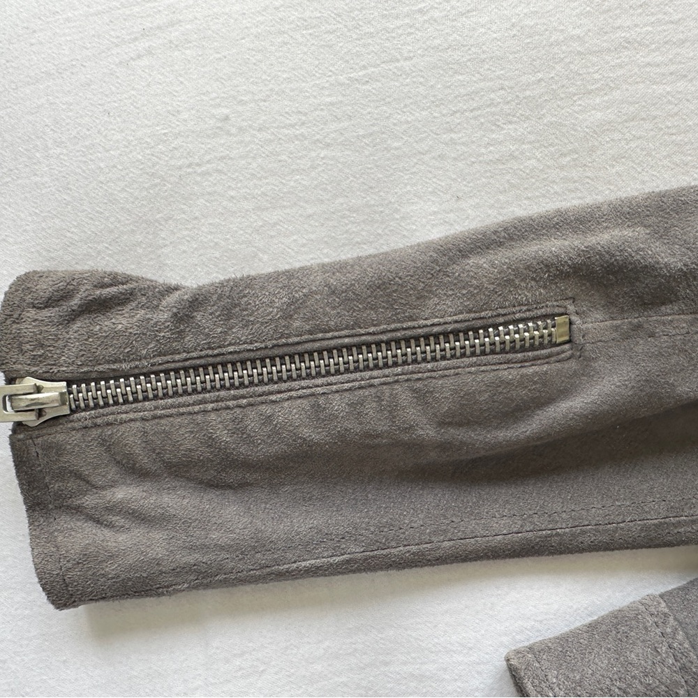 BLANKNYC grey suede moto jacket - Picture 6 of 10